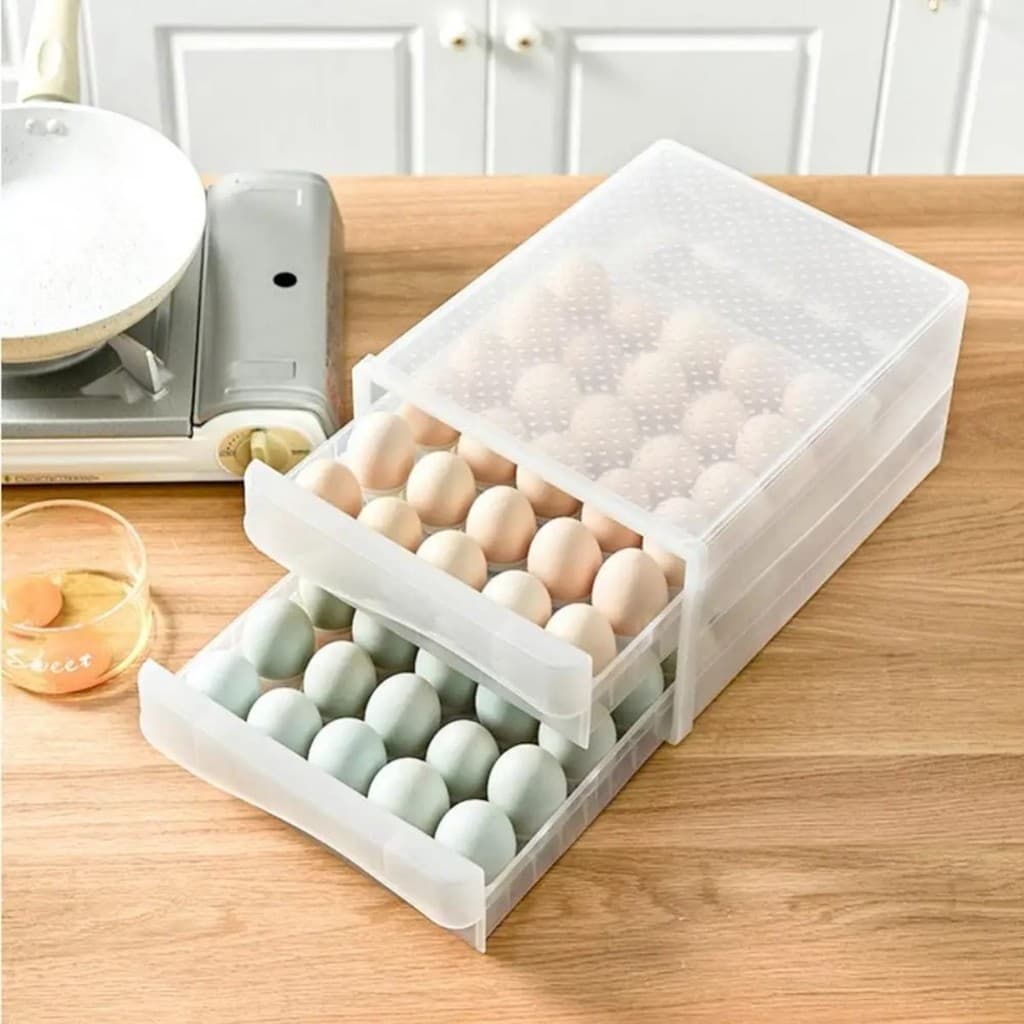 Gaveteiro Porta Ovos 2 Gavetas para até 60 ovos