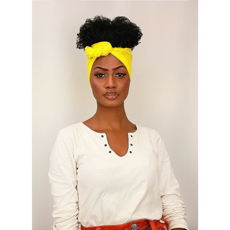 Turbante Aramado Viscose - Amarelo - Mundo Afro Perfecta