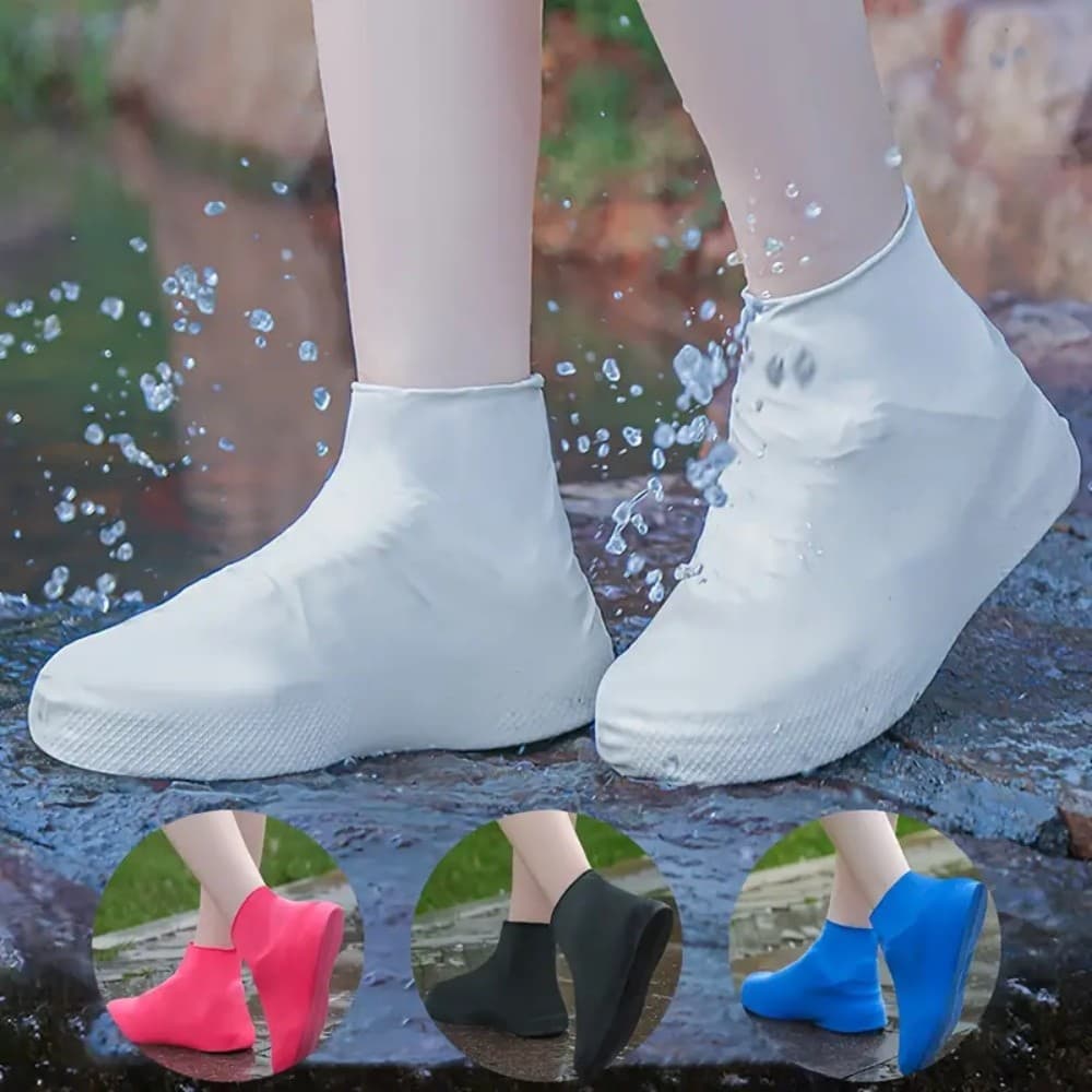 Protetor Elástico Reutilizável Para Botas De Chuva , Antiderrapante , À Prova D'água , Capa Macia De Silicone , Resisten