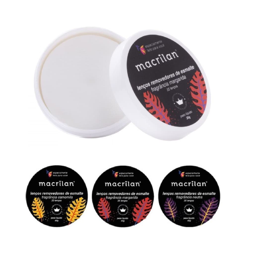 Lenços Removedores de Esmalte 30g Macrilan