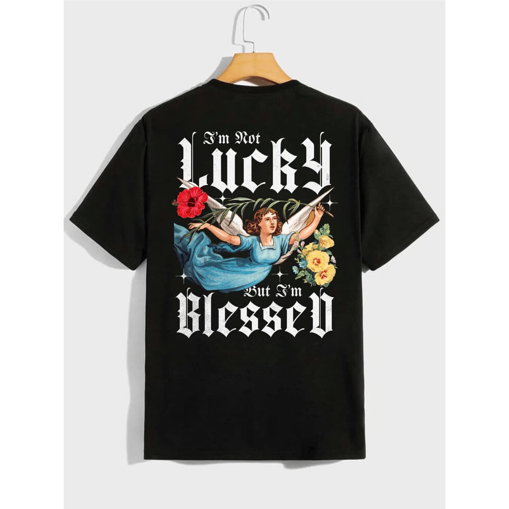 Camisa Camiseta Estampa Luck Streetwear Masculina Lançamento 100% Algodão