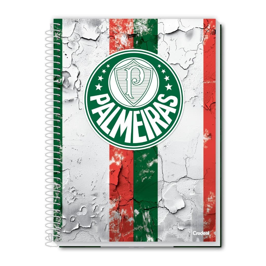 Caderno Do Capa Dura Palmeiras Espiral 1 Matéria 80F Escolar