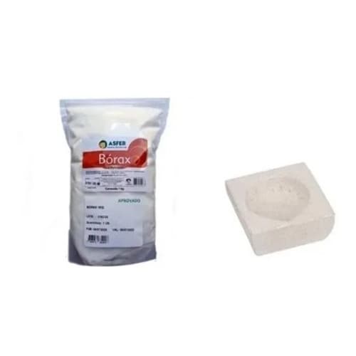 Kit Cadinho Para Fundição Quadrado N 1 + 1 Kg Borato Sódio