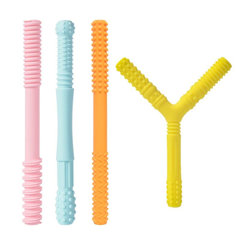(COD) Mordedor Texturizado De Silicone Flexível Oco Para Exploração De Admimento/Brinquedo Molar De Enfermagem