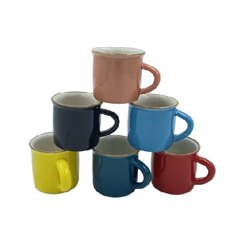 Jogo Mini Xicaras Caneca Porcelana Cafezinho 70mL Kit com 6 ou 3 Unidades