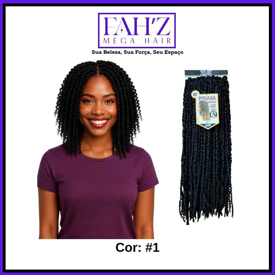 Cabelo Fibra Premium Organico Praia Twist Caracol Crochet 4x 360G - Zhang Hair