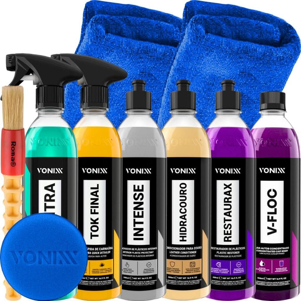 Kit Lavagem Automotiva Completa Profissional Interno Externo Produtos Vonixx