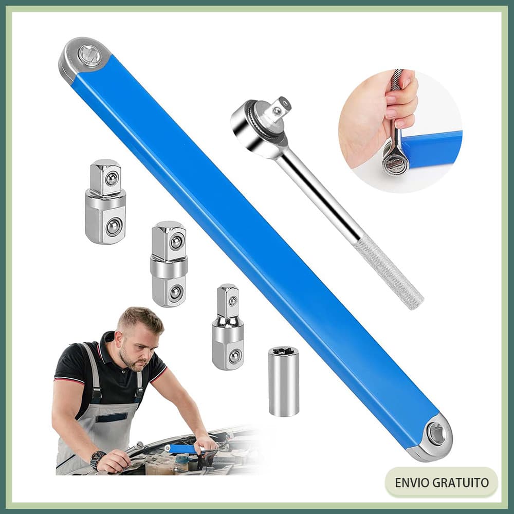 Conjunto de 6 peças de chave de extensão offset 1/2 1/4 3/8 Chave de extensão adaptadora Chave de catraca