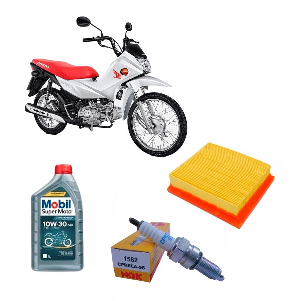 Kit Revisão Oleo Filtros Honda Pop 110i