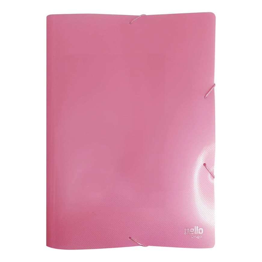 Pasta Com Aba Elástico Ofício Sem Dorso Rosa Dello 1 Un