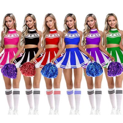 Cheerleader traje Halloween Cosplay cheerleader desempenho traje jogo role-playing roupas terno