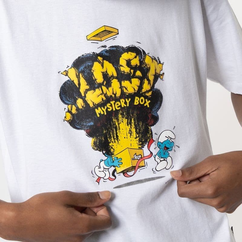 Camiseta Masculina Estampa Smurfs Mistery Box  - Camisa 100% Algodão - Envio Imediato - VS Shopp