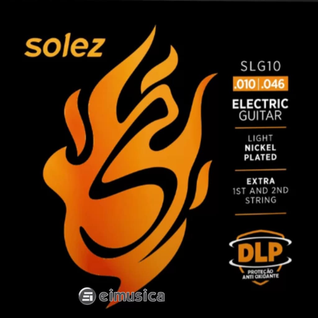 Encordoamento para Guitarra Solez - Modelo SLG10 - Calibre .010 - .046