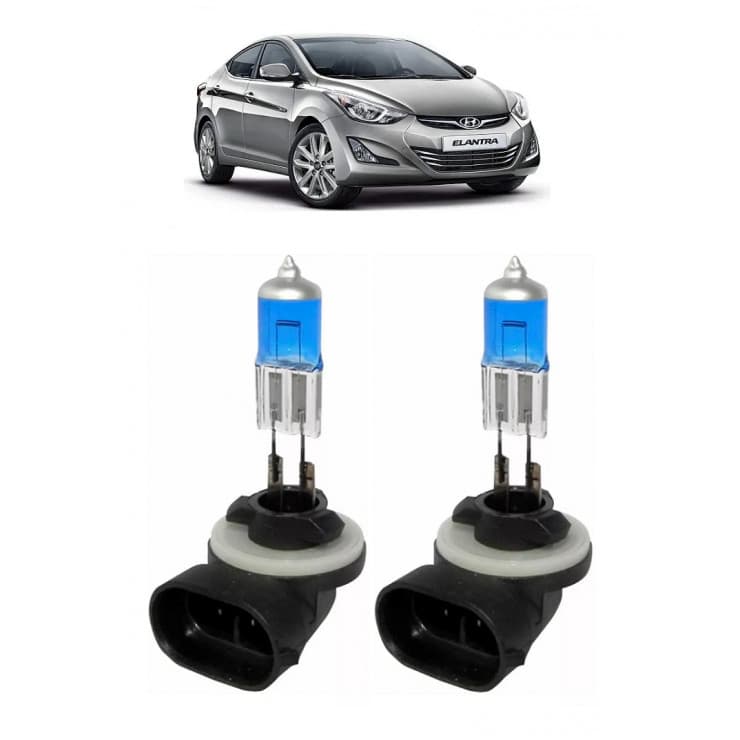 Par Lampada Super Branca Farol de Milha Elantra 2011 2012 2013 Original Vosla
