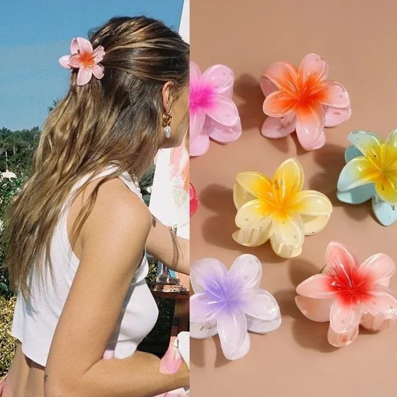 Kit 2 Presilhas de cabelo  Flor/ Piranha De Cabelo Flor De Feriado De Praia / Grampo para cabelo