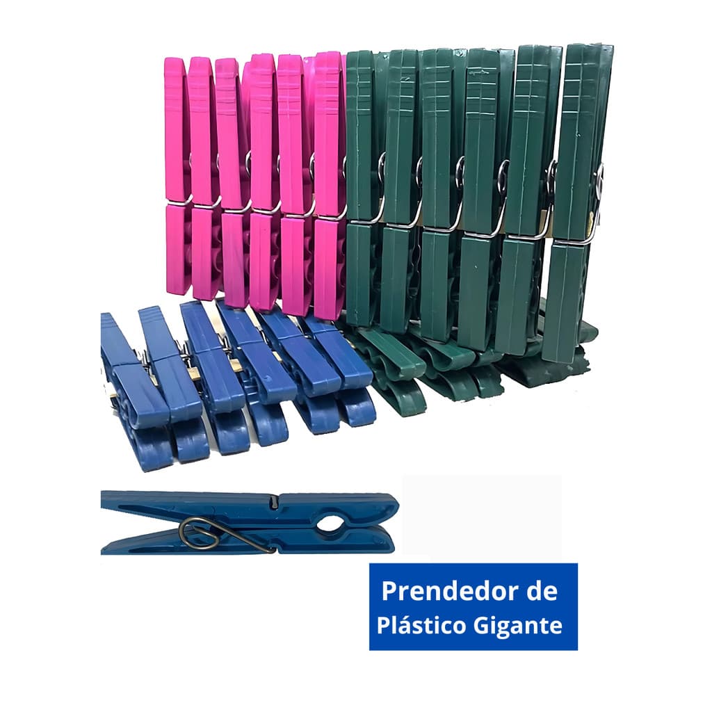 Prendedor Plástico De Roupa Kit  com até 300 Unidades Diversas Cores