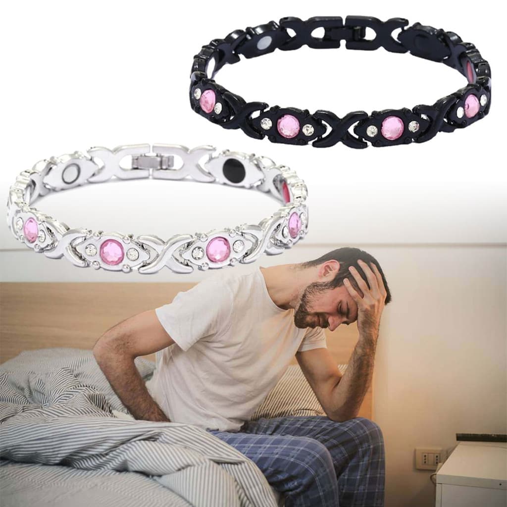 1 Conjunto Pulseira De Drenagem Magnética Para Homens Mulheres Zircão Emagrecimento Terapia Presente De Cuidados De Saúd