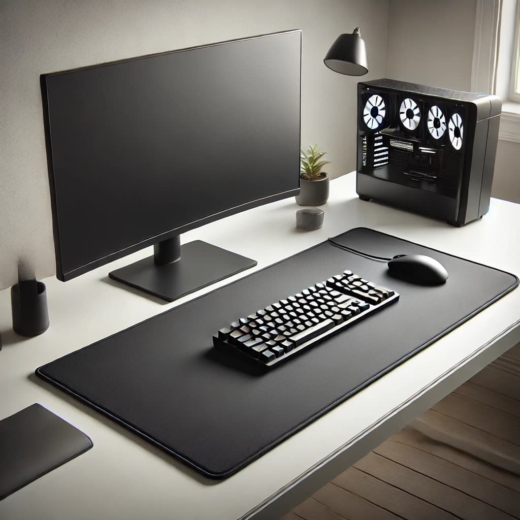Mousepad Grande Gamer 70x35cm Liso Preto Alta Qualidade Speed Envio Imediato