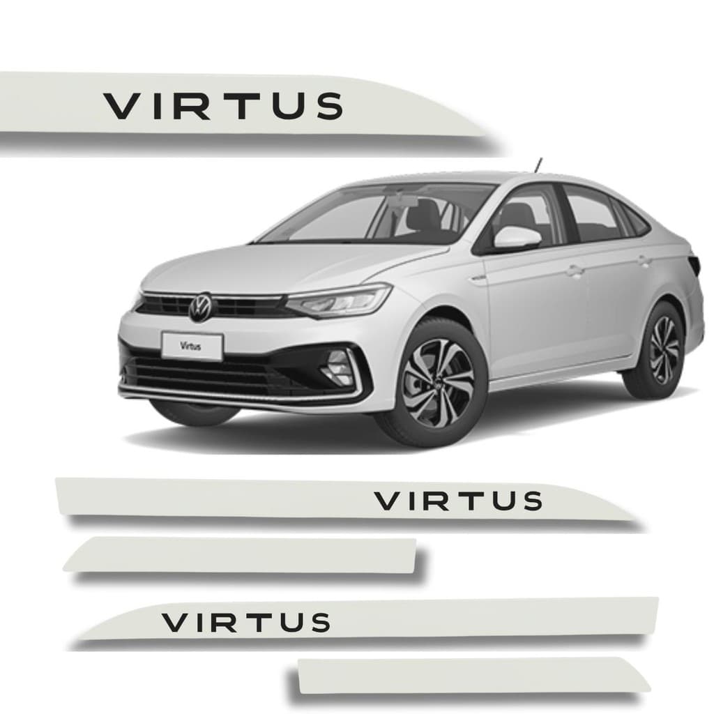 Friso Porta Lateral Vw Virtus Branco Cristal 2002 até 2025