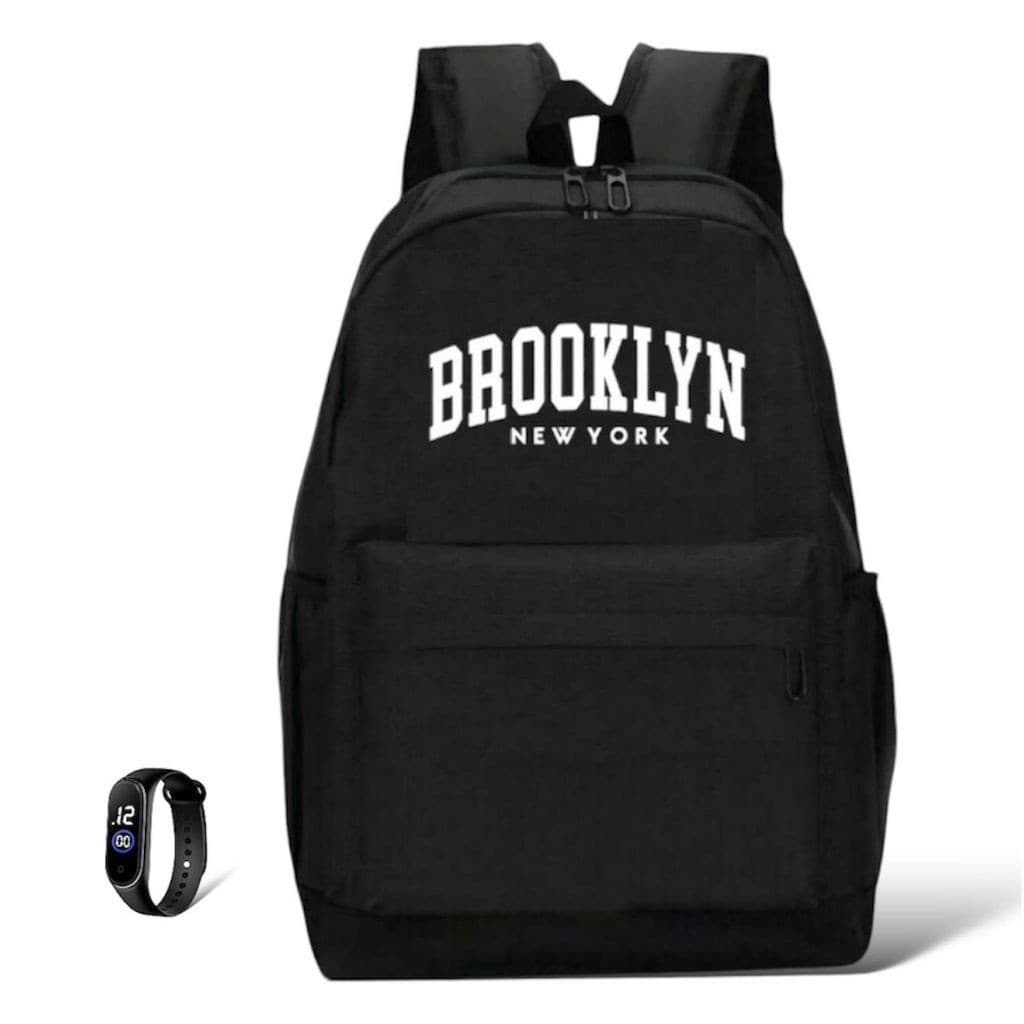 Mochila Masculina Unisex Escolar Reforçada Para Trabalho Notebook Viagem + Relógio Digital  Promoçao