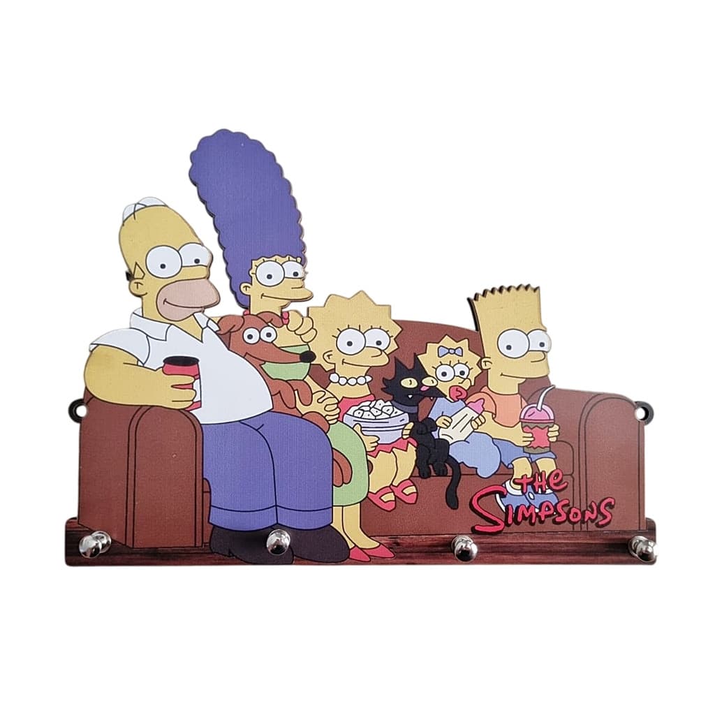 Porta Chave Placa Divertido Decoração Mdf Simpsons 6710