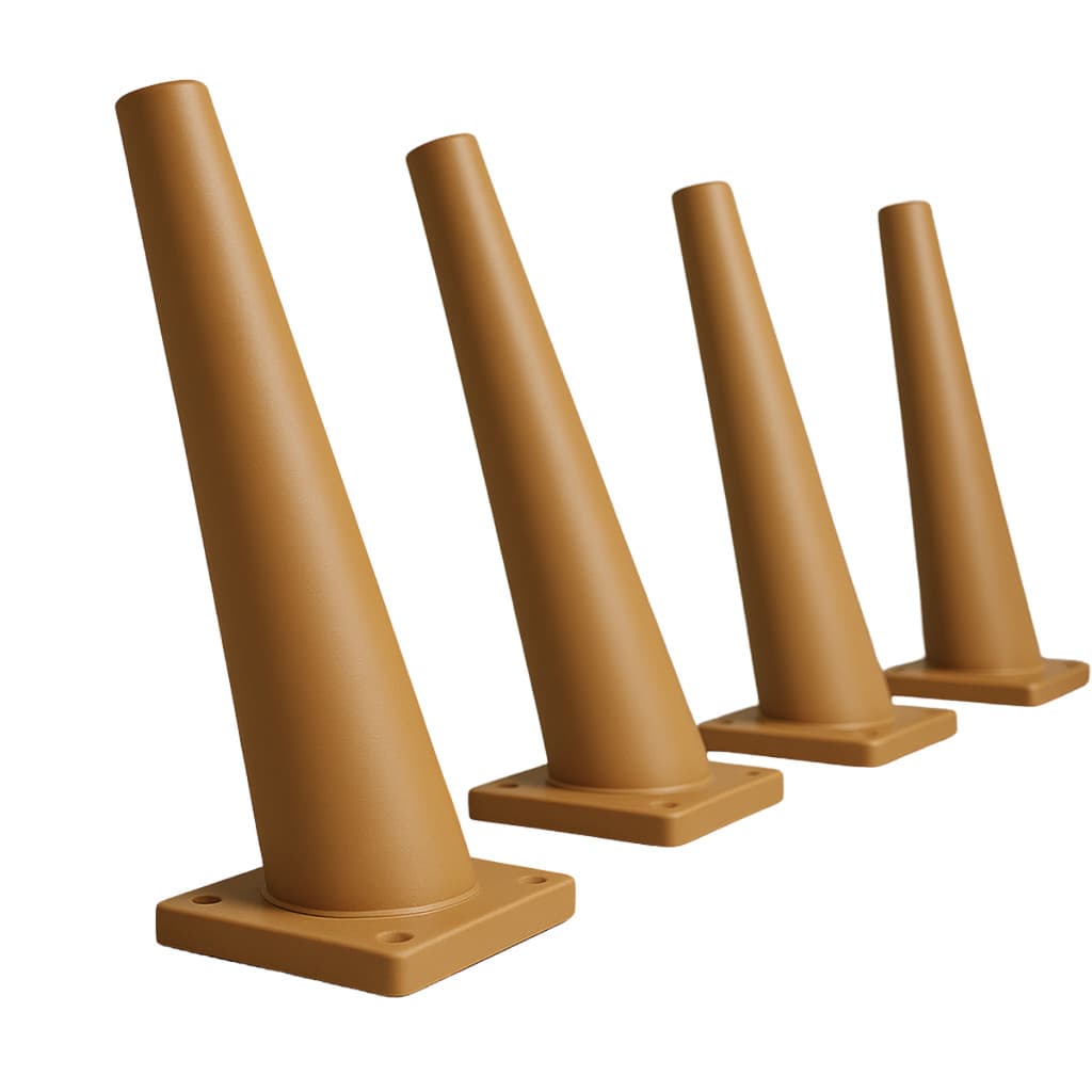Jogo 4 Pés Palitos De Plástico PVC Polipropileno Kit Para Moveis Mesas Apoio Criados