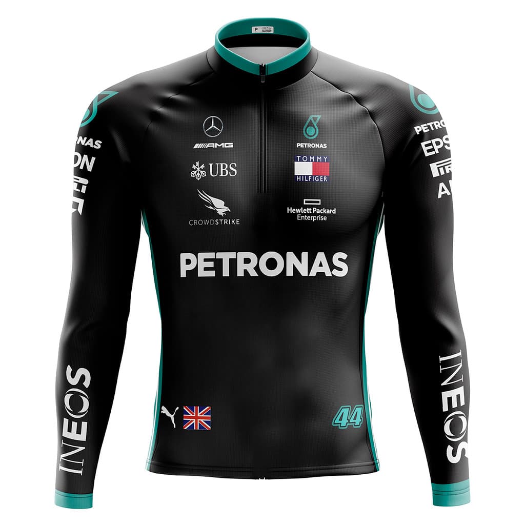 Camiseta Ciclismo Masculina Dryfit Proteção UV Bike MTB Speed Pro Tour F1 Preta