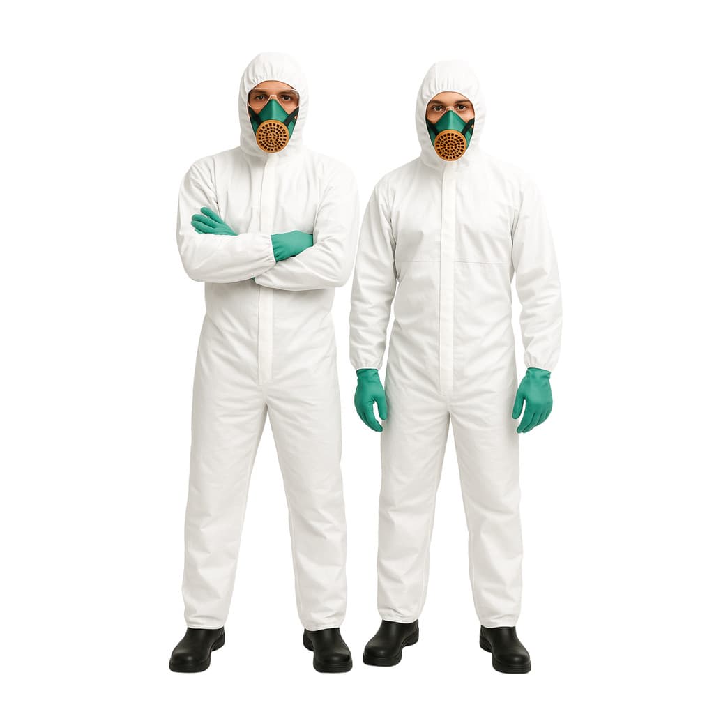 Kit 2 Unidades do Macacão De Proteção Branco Para Pintor Com Capuz EPI