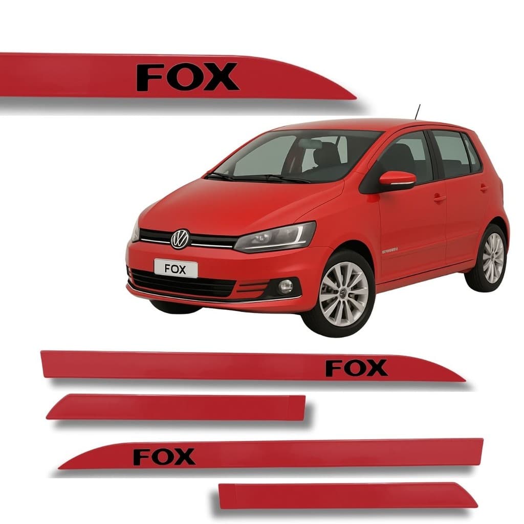 Friso Lateral Volkswagen Fox Vermelho Flash 2006 A 2016