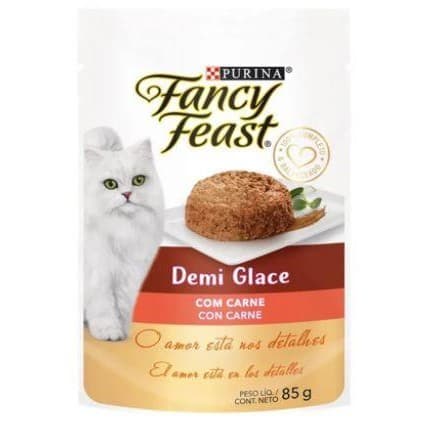 Sache Nestlé Purina Fancy Feast Glace Sachê Gatos Carne 85g