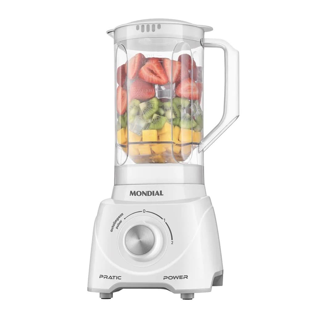 Liquidificador 550W 1,9L Mondial L-97-W Pratic Power 2 Velocidades Branco