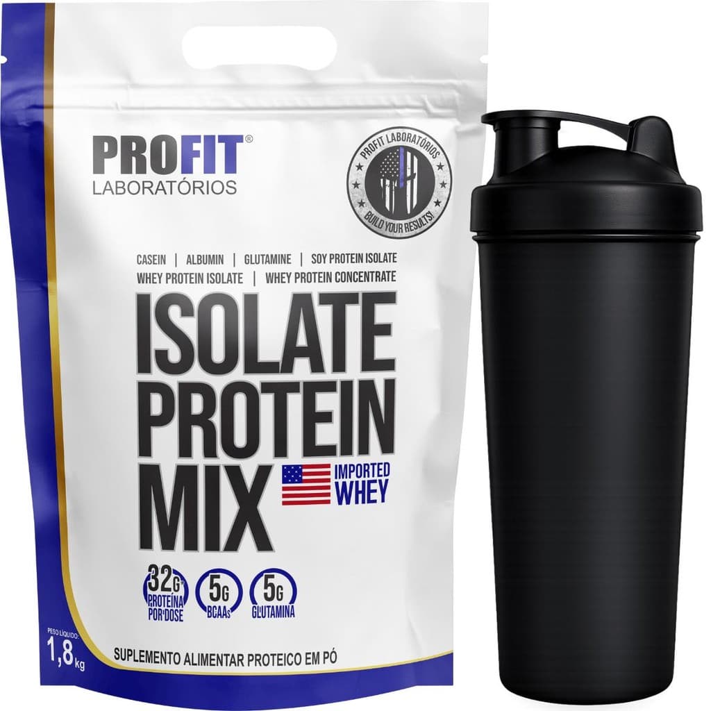 Kit Isolate Protein Mix Refil 1800g + Coqueteleira 700ml