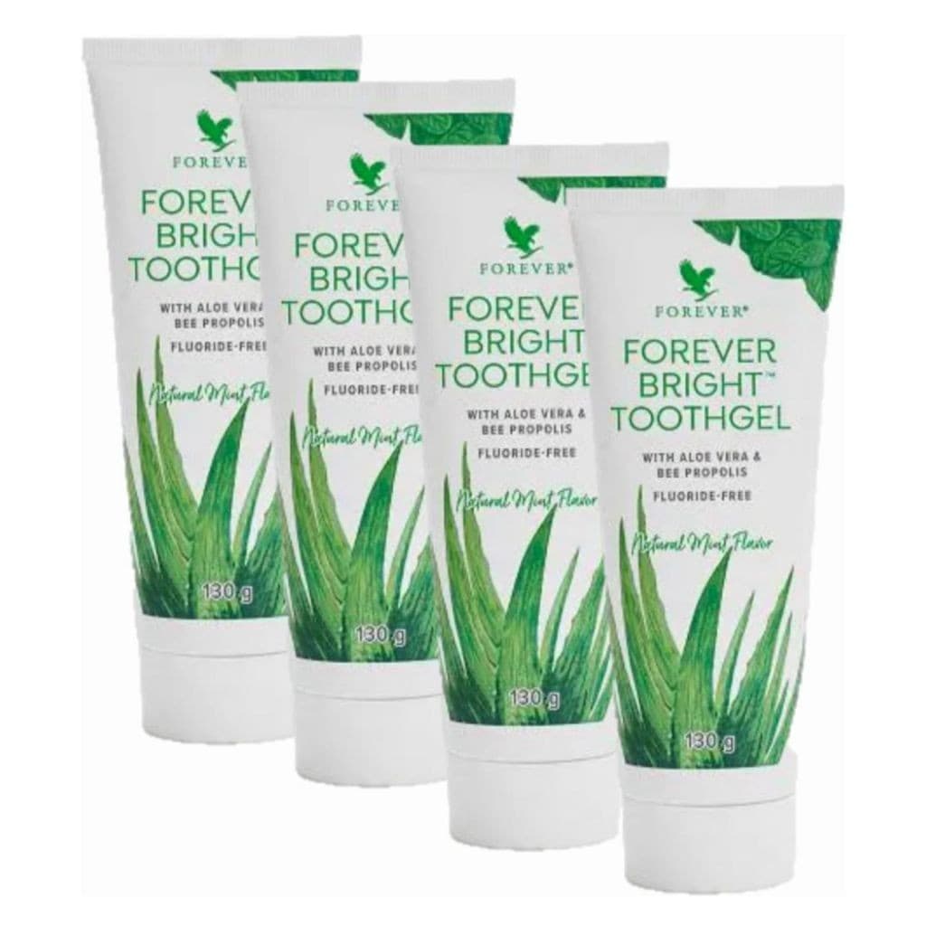 Kit 04 Creme Dental Forever Bright Toothgel Natural Sem Fluor Creme Dental