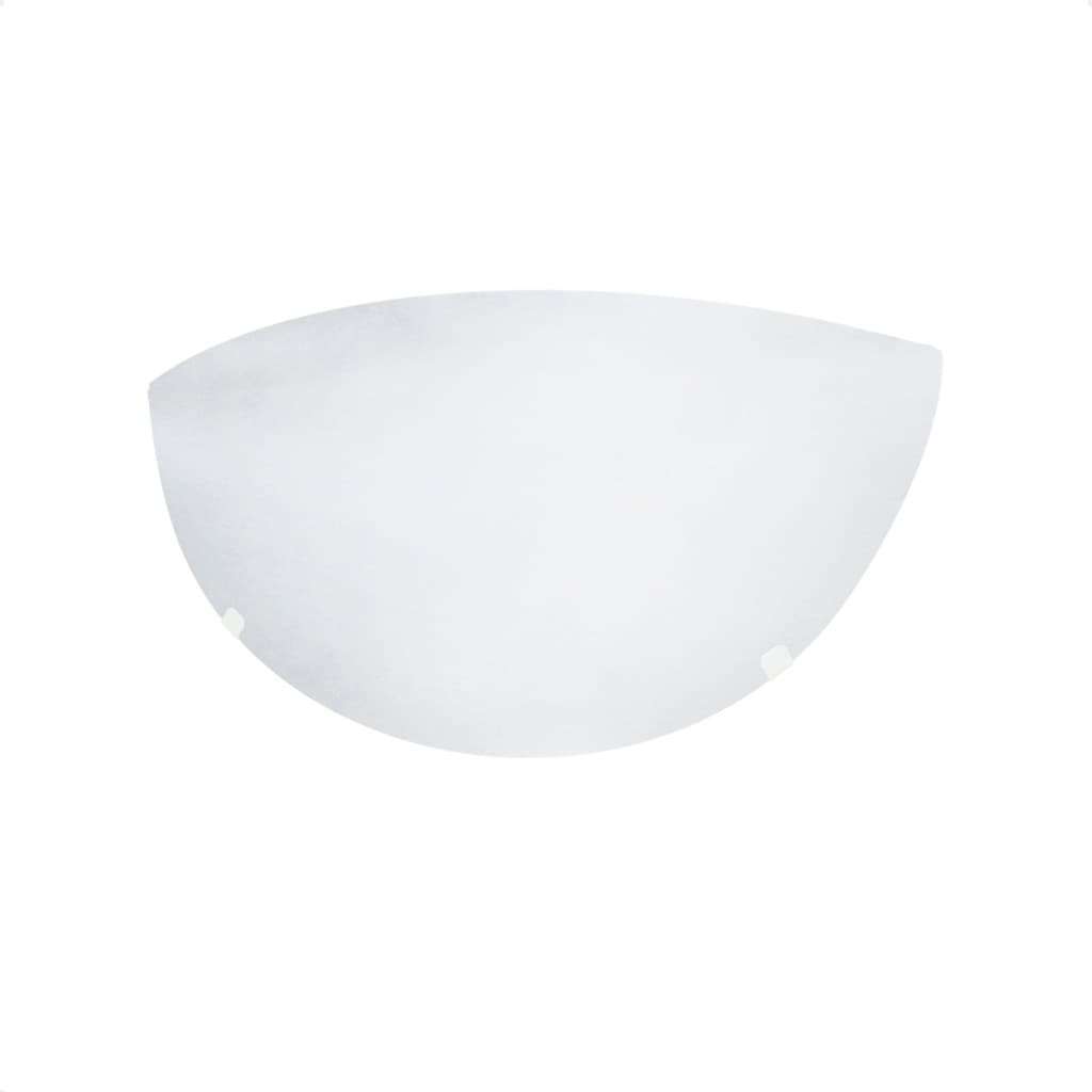 Arandela Taschibra Jurerê Vidro Meia Lua E27 110/220V Branco Fosco