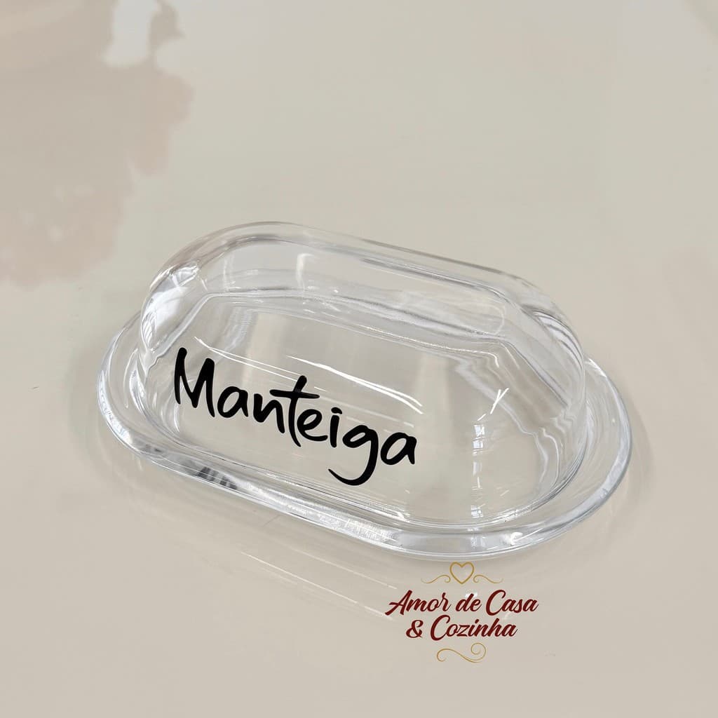 MANTEIGUEIRA DE VIDRO BÁSICA PORTA MANTEIGA