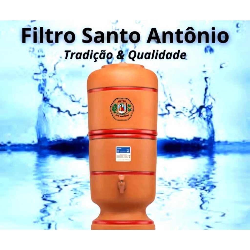 Filtro de Barro Santo Antônio 6L (3L+3L): Conjunto Completo + Boia