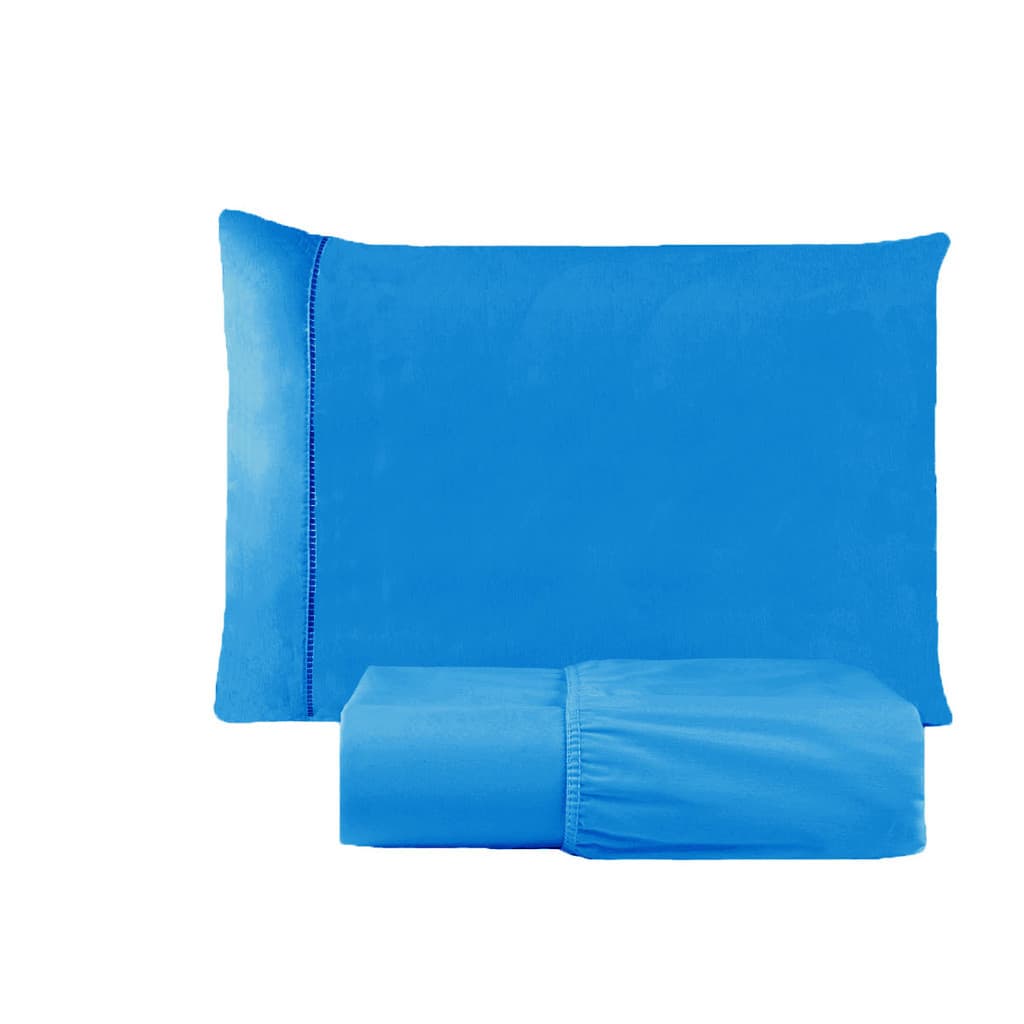 Jogo de Cama Solteiro 2 Peças 400 Fios Micropercal Ponto Palito