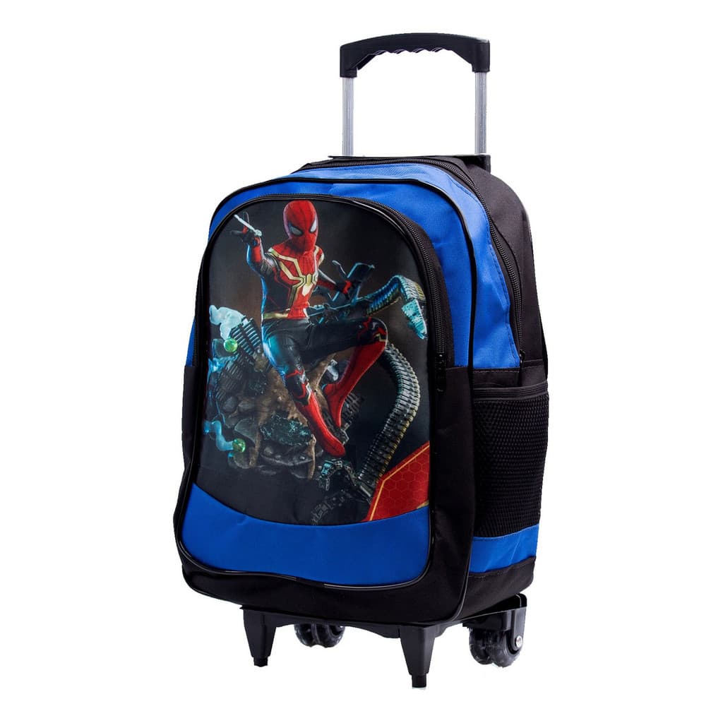 Mochila Homem Aranha Escolar Infantil Com Rodinhas 60g