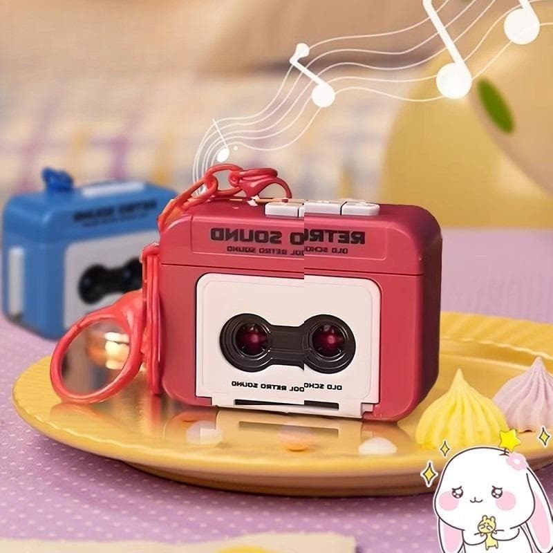 1 Pçs Criativo Vintage Mini Retro Cassete Gravador Música Chaveiro Bonito Jogador Comemorar Para Casal Amigos Presente