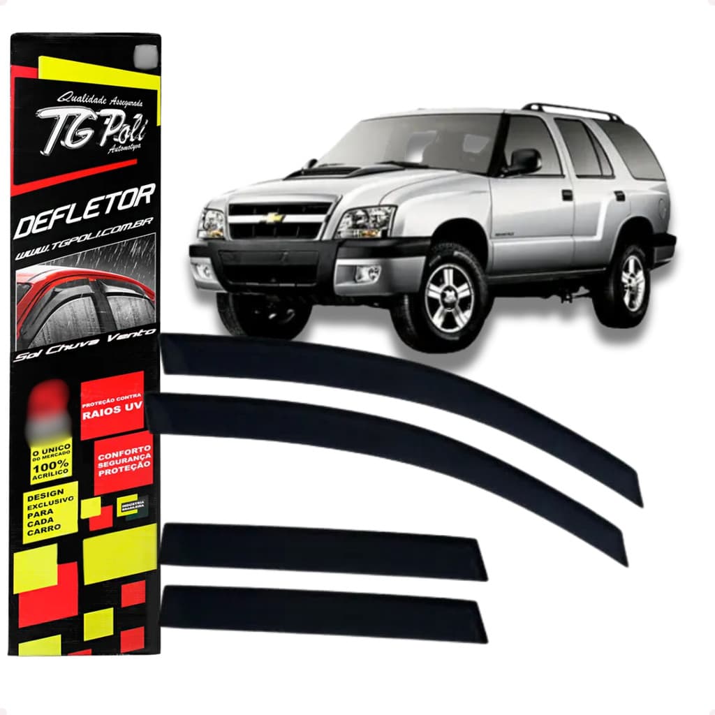 Calha de Chuva Defletor Chevrolet Blazer 1995 A 2011 4 Portas Original TG Poli