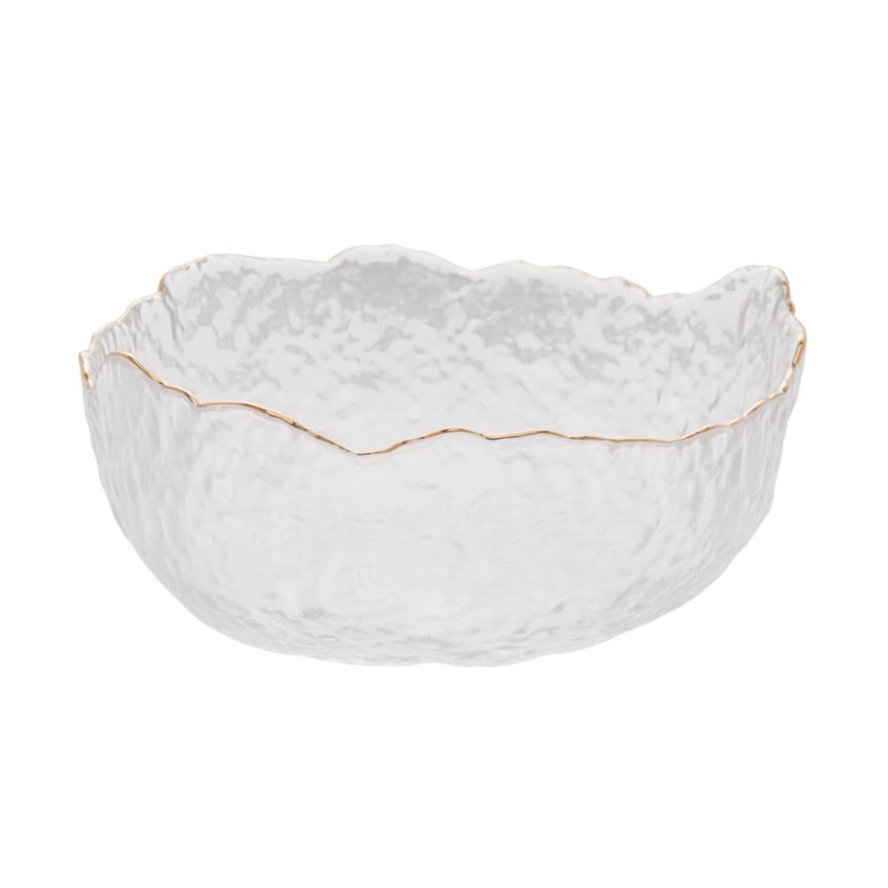 Bowl de Cristal Martelado com Borda Dourada 17 x 8 cm Taj Wolff