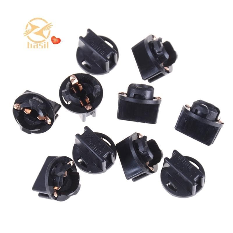 💡10 Peças T10 Soquete Painel De Instrumentos T10 W5W 168 192 194 Torção Bloqueio Cunha Bases Lâmpada Traço Plug