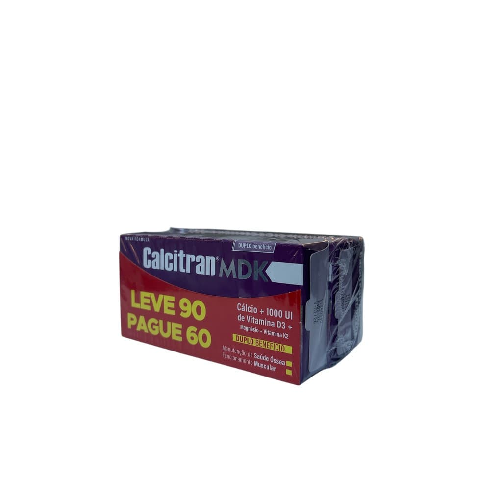 Suplemento Alimentar Calcitran MDK Leve90Pague60 Comprimidos