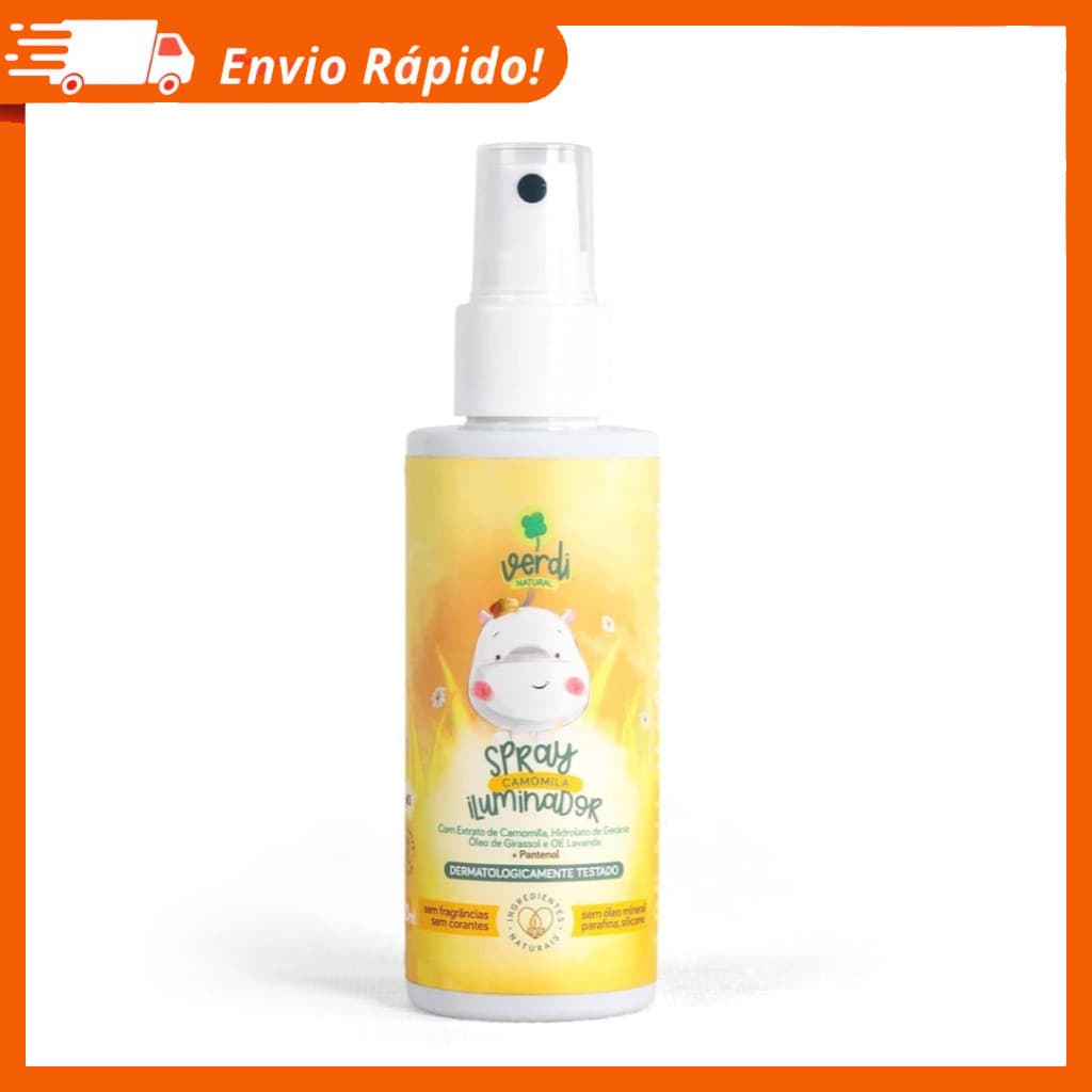 Spray Clareadir Iluminador de Cabelo com Pantenol e Extrato de Camomila Verdi Natural