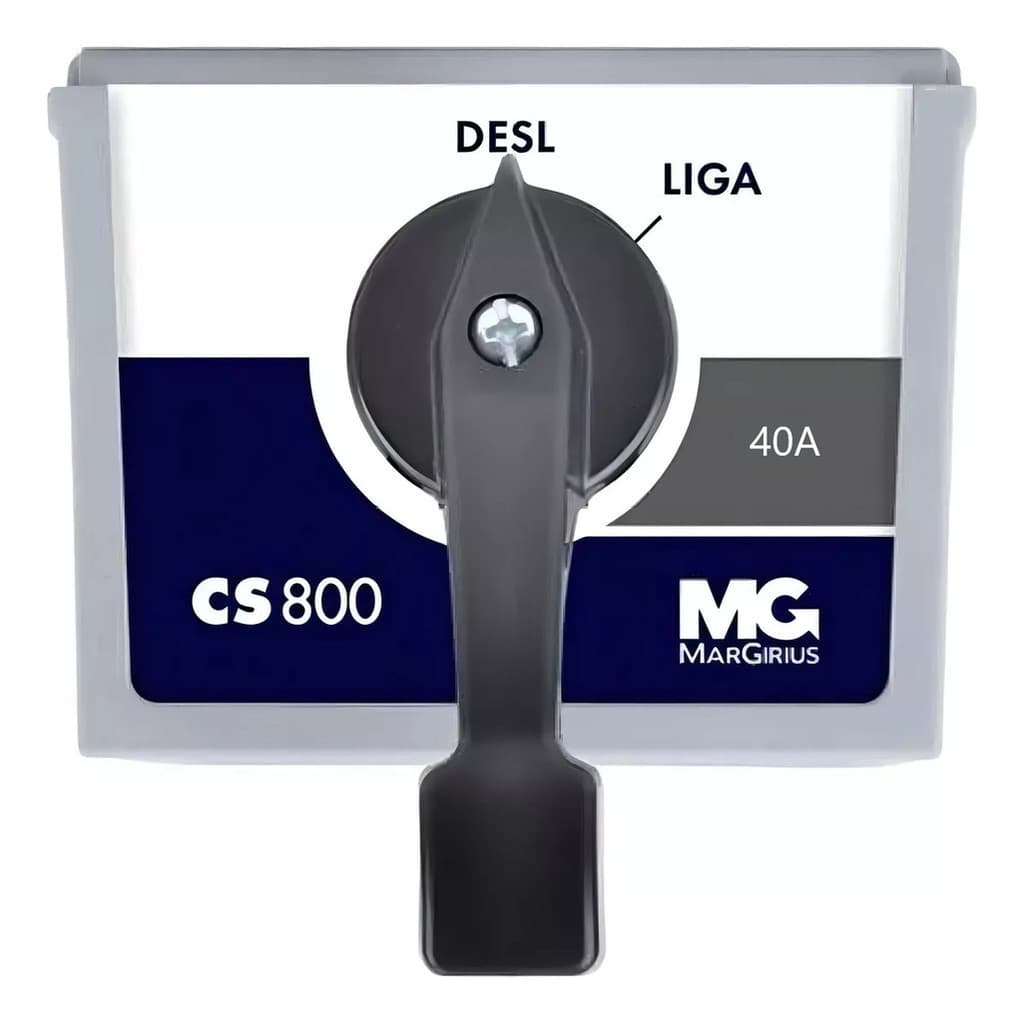 Chave Alavanca Liga / Desliga Caixa Metálica CS-830 para motores até 7,5cv 220V 30A - Margirius