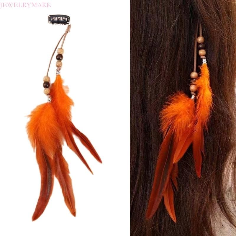 Judeu Elegante Pena E Borlas Faixa Cabelo Para Amantes Da