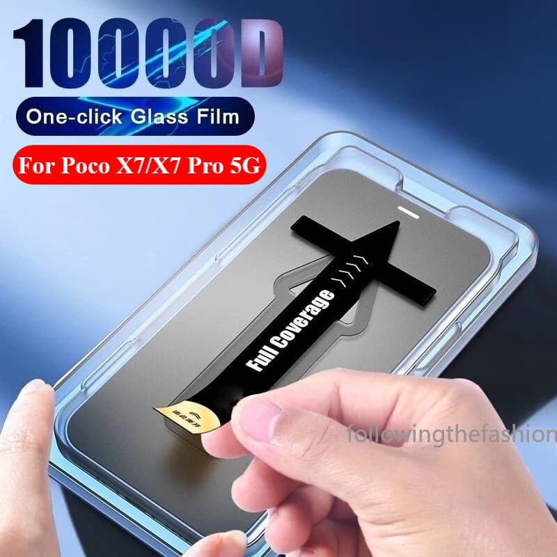 Aplicador De Filme Auxiliar Automático HD Vidro Temperado Para Xiaomi Mi Poco X7 X7 Pro M7 4G 5G 2025 Protetor De Tela D