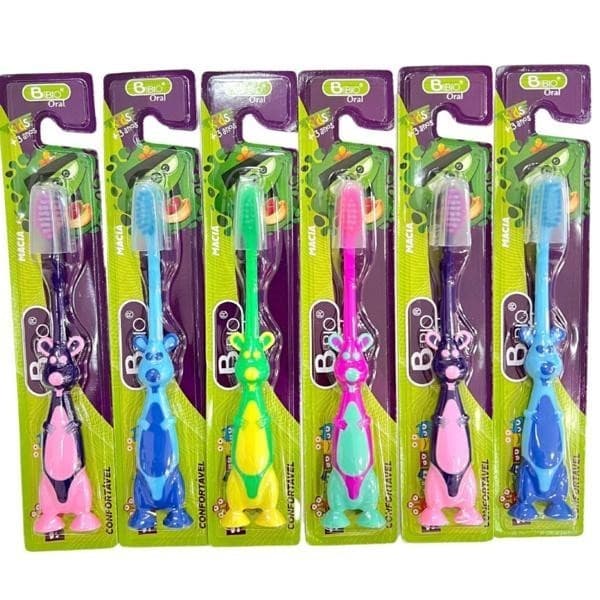 Kit Escova de Dente Macia Infantil Pacote 12 Unidades