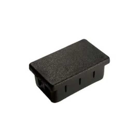 Ponteira 50x30 interna RETA preta para metalon com espessura de parede de 1,20mm 10 peças