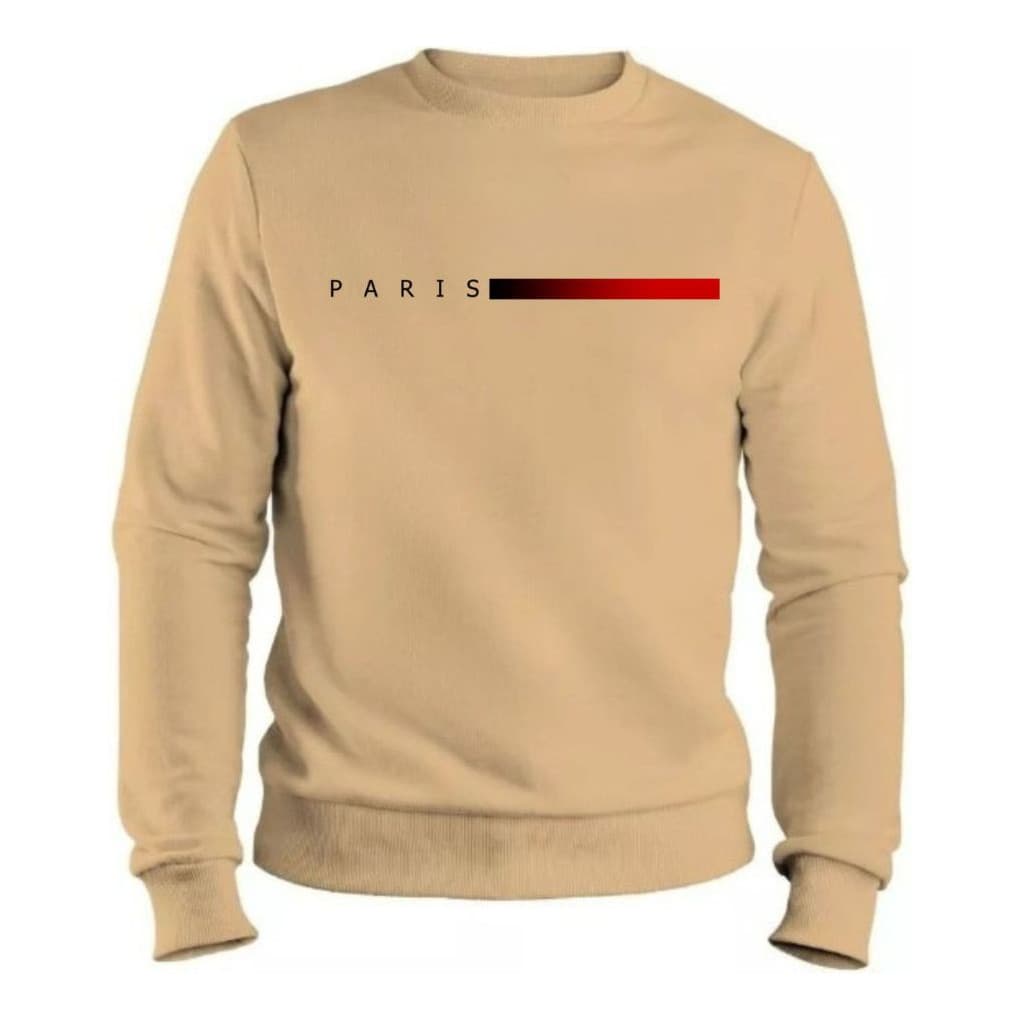 Moletom  Gola Careca Paris Flanelado Blusa De Frio